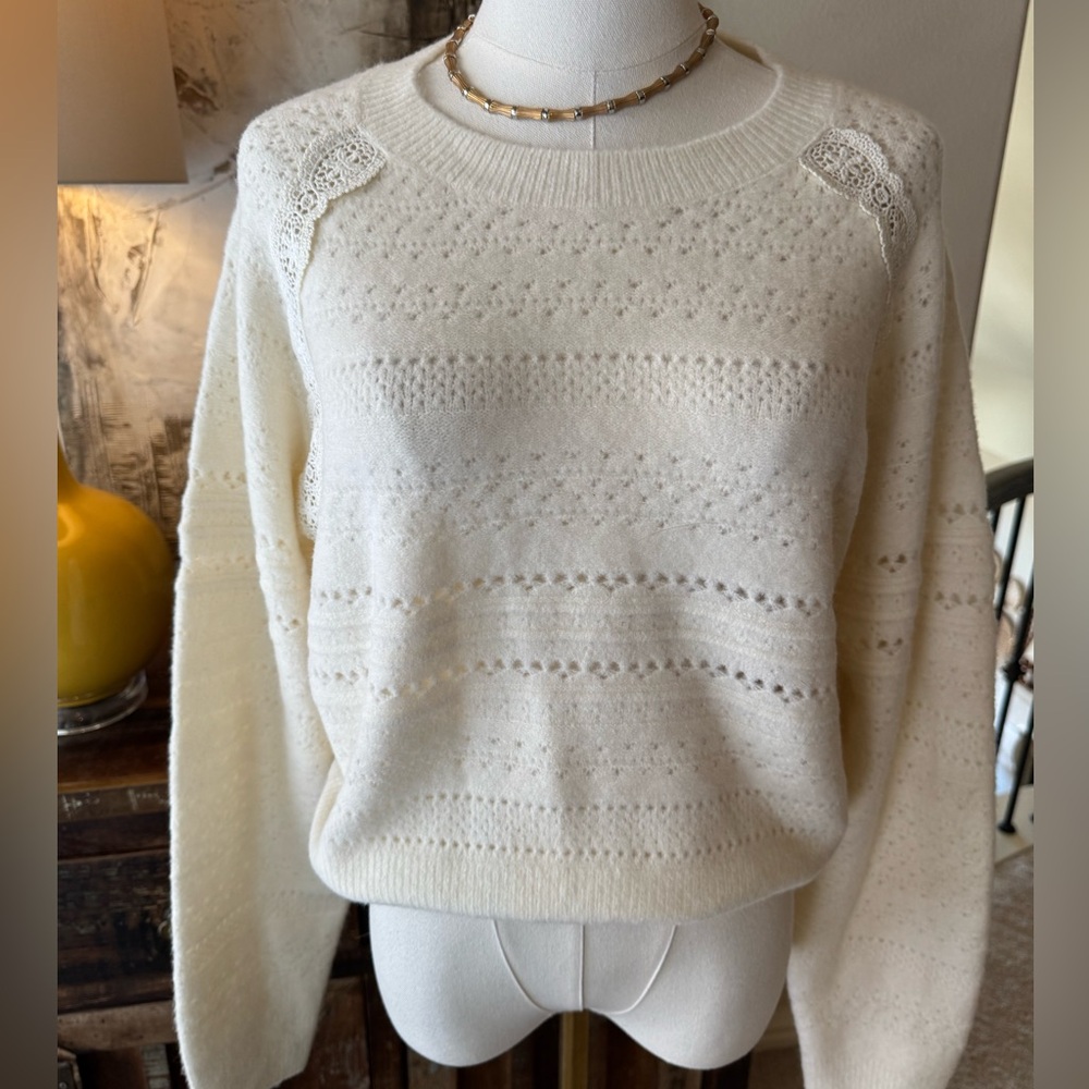 NWT Treasure & Bond Cream Knit Sweater - size M - Picture 2 of 7